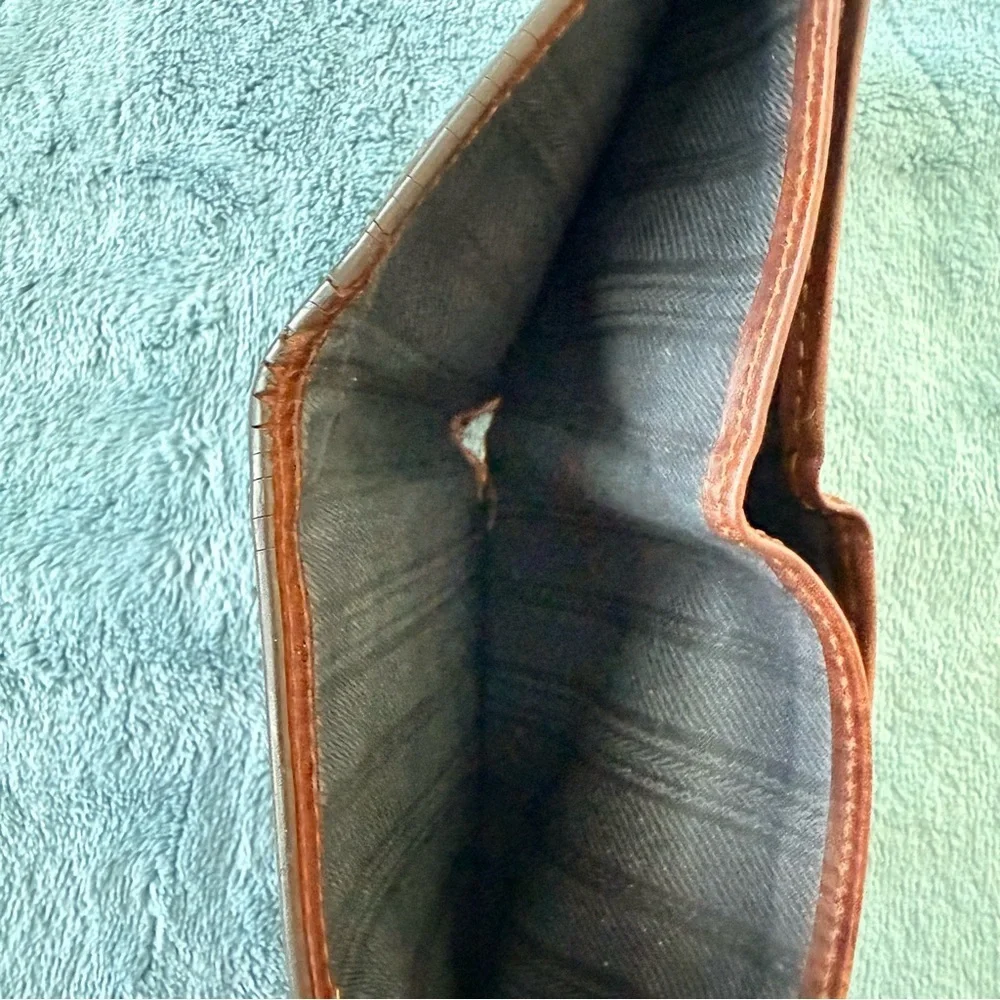 Vintage Coach Brown Leather Bifold Wallet